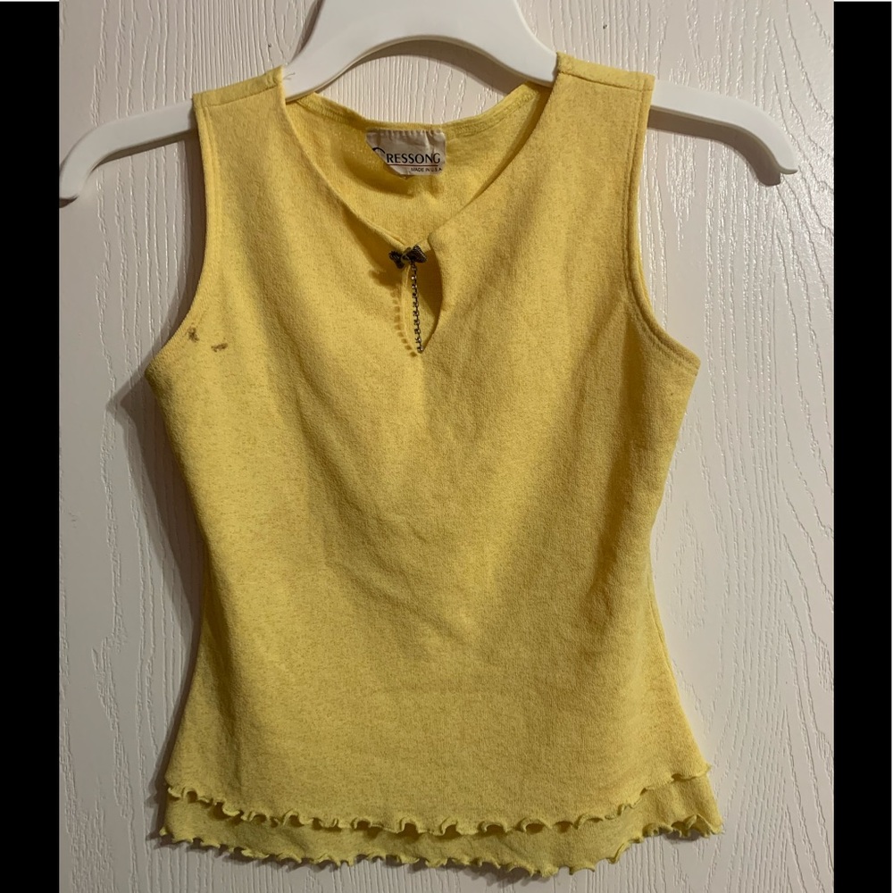 Yellow crop top